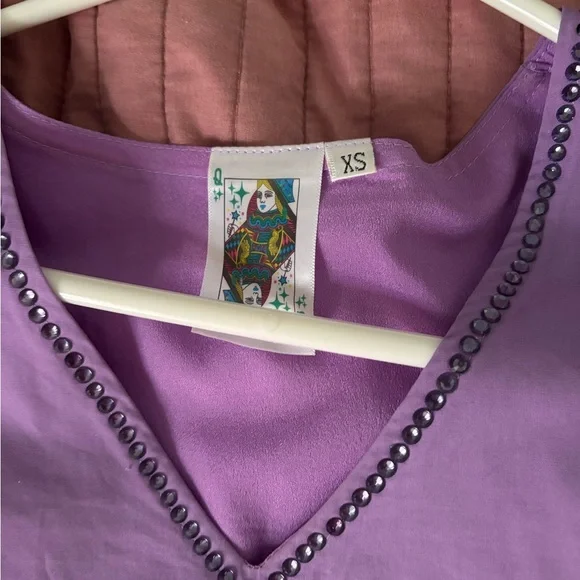 Queen of Sparkles Lavender Beautiful Tiger back dress XS - Picture 5 of 11